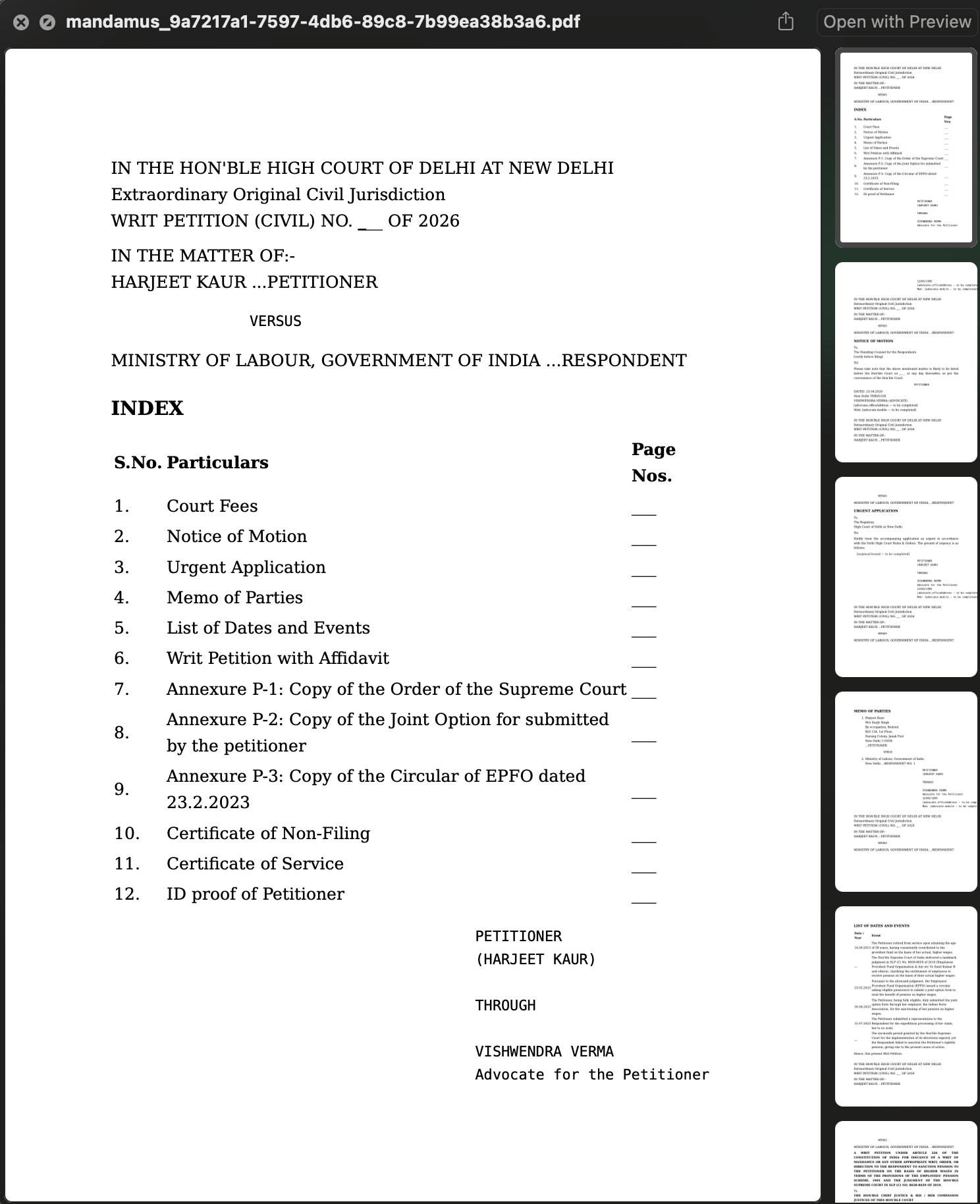 Writ Petitions